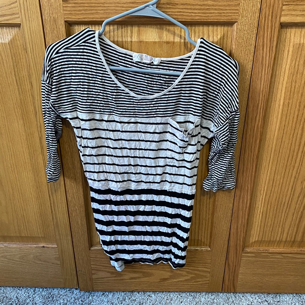 Pink Rose 1/4 sleeve top